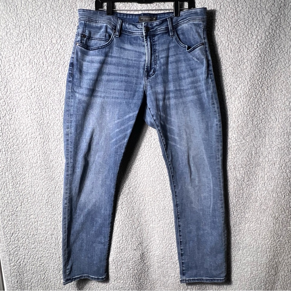 Men's Jeans Relaxed Straight 38x32 Liverpool Los Angeles Grayson Cotton $119